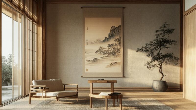 Comment Integrer une Tenture Japonaise dans votre Decoration Murale ?