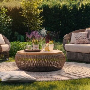 Salon de jardin rond : guide des meilleures techniques de nettoyage et de protection