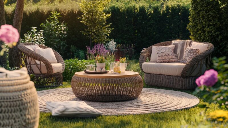 Salon de jardin rond : guide des meilleures techniques de nettoyage et de protection