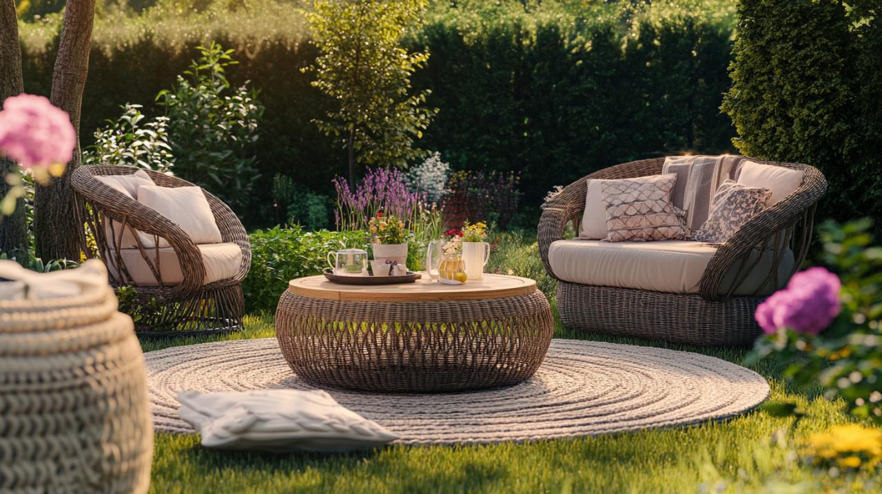 Salon de jardin rond : guide des meilleures techniques de nettoyage et de protection