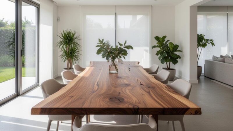Comment intégrer les plateaux de table en bois de Suar massif dans votre décoration intérieure